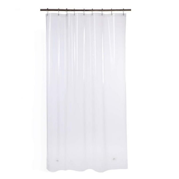 Plastic Shower Curtain 48/" W X 72/" H Eva 8G Shower Curtain With Heavy Duty Clea